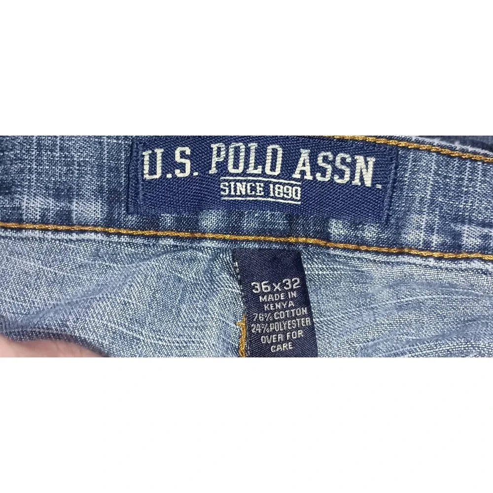 Vintage US Polo Assn Jeans Mens 36x32 Blue Denim Straight Leg 90s Y2K